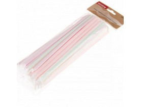 Трубочка пластиковая в индивидуальном пакете с изгибом разных цветов L 21 см (50 шт) - Расходные материалы