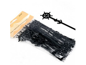 Паличка пластикова для змішування &quot;штурвал&quot; чорного кольору L 16 см (25 шт) / Витратні матеріали