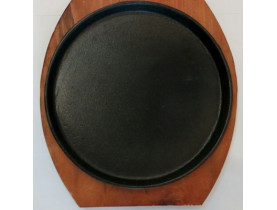Горячая чугунная круглая на деревянной подставке Ø 19 см (шт) - Сервировка Стола