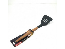 Лопата перфорована силіконова з дерев&#39;яною ручкою L 31 см (шт) / Кухонні приналежності та набори