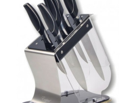 Ножі у прозорій акриловій підставці (набір 6 шт) / Ножі й ножиці кухонні