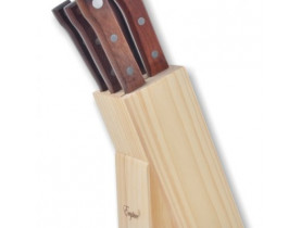 Ножі на дерев&#39;яній підставці (набір 6 шт) / Ножі й ножиці кухонні