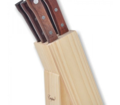 Ножі на дерев'яній підставці (набір 6 шт)
