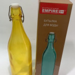 Пляшка скляна для напоїв з пробкою V 1 л ( шт )