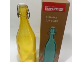 Пляшка скляна для напоїв з пробкою V 1 л ( шт ) / Для приготування та подачі напоїв