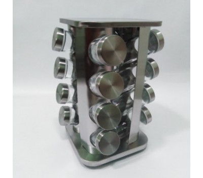 Органайзер для спецій  нержавіюча сталь на 16 скляних ємностей Н28 см ( шт )