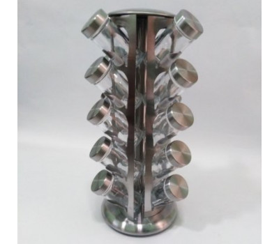 Органайзер для спецій нержавіюча сталь на 20 скляних ємностей Н 38 см ( шт )