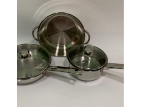 Набір посуду з нержавіючої сталі ( шт ) / Кухонне начиння та аксесуари