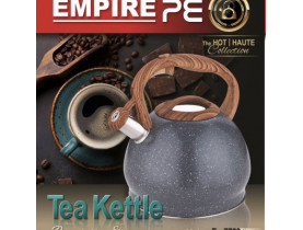 Чайник со свистком серый гранит с коричневой ручкой V 3 л (шт.) - Empire