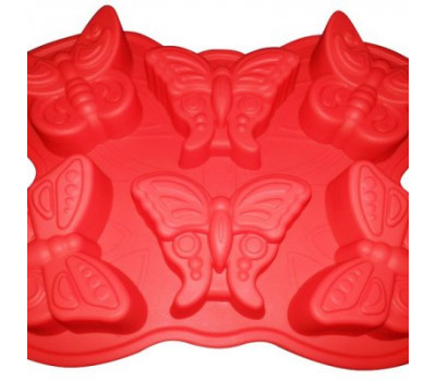 Силіконова форма на 6 виробів "бабочки" 32 х 23 х 4 см (шт)