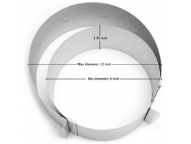 Форма розсувна кругла Ø16-30 Н 8 см (шт) - Металлические формы для выпечки