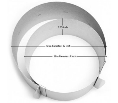 Форма розсувна кругла Ø16-30 Н 8 см (шт)
