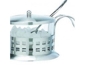 Сахарница стеклянная с ложкой V 200 мл (шт) - Посуда для ХоРеКи