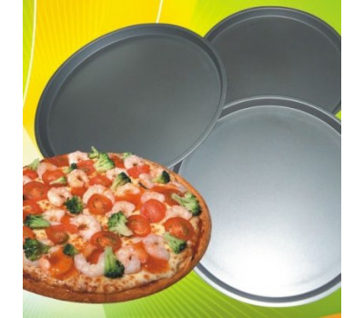 Форма антипригарная круглая для пиццы Ø 31\29\26 Н 2 см (набор 3 шт)
