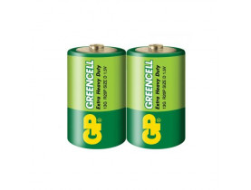 Батарейка GP GREENCELL 1.5V солевая 15G-S2 , R20, D (4891199000072) / Елементи живлення