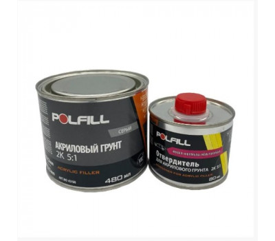 Polfill Грунт акриловый Polfill 5:1 Eco 0.4l серый+зат.0,08l (43198)