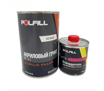 Polfill Грунт акриловый Polfill 5:1 Eco 0.75l белый++зат.0,15l (43138)