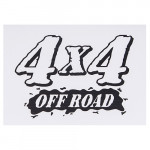 Наклейка "4 Х4 OFF ROAD" (115х145мм) на прозрачном фоне (4 Х4)