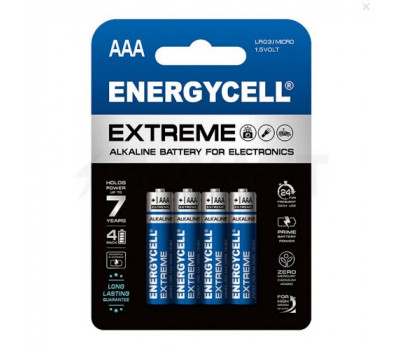 Батарейка ENERGYCELL  EN24EX-B4 1.5V щелочная R03, ААA4 BLISTER (4820226380214)