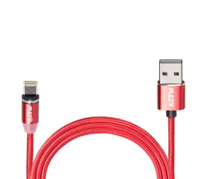 Кабель магнітний PULSO USB - Lightning 2,4А, 1m, red (тільки заряджання) (MC-2301L RD)