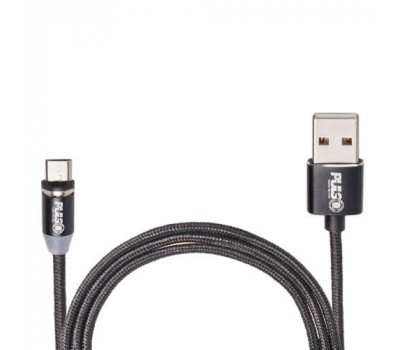 Кабель магнітний PULSO USB - Micro USB 2,4А, 2m, black (тільки заряджання) (MC-2302M BK)