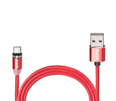 Кабель магнітний PULSO USB - Micro USB 2,4А, 2m, red (тільки заряджання) (MC-2302M RD)