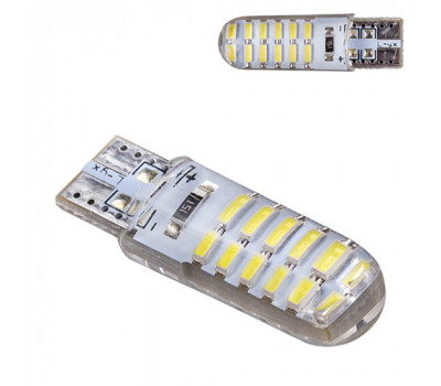 Лампа PULSO/габаритная/LED T10/24SMD-3014 static/24v/0.5w/320lm White (LP-243261)
