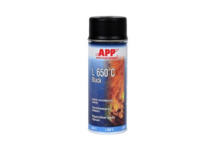 APP Краска аэрозольная L650*C Black Spray, черный 400ml (210431) - APP