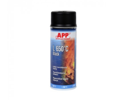 APP Краска аэрозольная L650*C Black Spray, черный 400ml (210431)