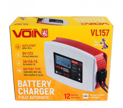 Зарядное устр-во  VOIN VL-157 6&12V/3-5-7A/3-150AHR/LCD/Импульсное (VL-157)