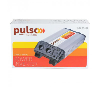 Преобраз. напряжения PULSO/ISU-1500/12V-220V/1500W/USB-5VDC2.0A/син.волна/клеммы (ISU-1500)