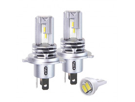 Набор Лампы PULSO M4-H4-H/L/LED-chips CREE/9-32v/2x25w/4500Lm/6000K + Подарок (Набор автоламп 4) / Лампи LED