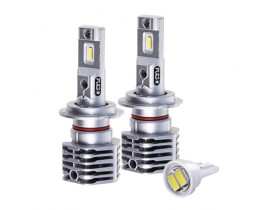 Набор Лампы PULSO M4-H7/LED-chips CREE/9-32v/2x25w/4500Lm/6000K + Подарок (Набор автоламп 5) / Лампи головного світла