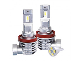 Набор Лампы PULSO M4-H8/H9/H11H16/LED-chips CREE/9-32v/2x25w/4500Lm/6000K + Подарок (Набор автоламп 6) - Лампы LED