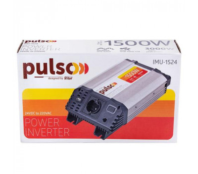 Преобраз. напряжения PULSO/IMU-1524/24V-220V/1500W/USB-5VDC2.0A/мод.волна/клеммы (IMU-1524)