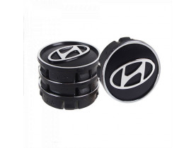 Заглушка колесного диска Hyundai 60x55 черный ABS пластик (4шт.) 50939 (50939) - Колпаки