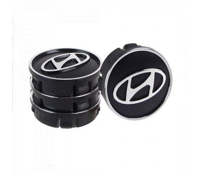 Заглушка колісного диска Hyundai 60x55 чорний ABS пластик (4шт.) 50939 (50939)