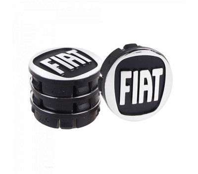 Заглушка колесного диска Fiat 60x55 черный ABS пластик (4шт.) 50940 (50940)