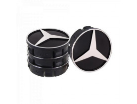Заглушка колесного диска Mersedes 60x55 черный ABS пластик (4шт.) 50942 (50942) - ТЮНИНГ