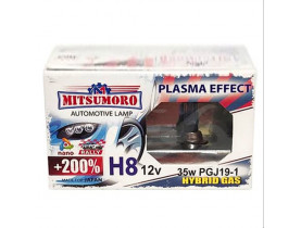 Автолампа MITSUMORO H8 12v 35w PG19-1 v 1 + 200 plasma effect (M72820NB/2) - Лампы галогенные
