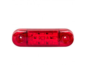 Повторитель габарита (палец широкий) 9 LED 12/24V красный 25*88*14мм (TH-92-red) - Стопы дополнительные