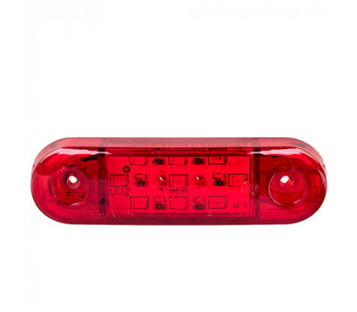 Повторитель габарита (палец широкий) 9 LED 12/24V красный 25*88*14мм (TH-92-red)