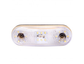 Повторитель габарита (овал) 18 LED 12/24V белый (TH-1830-white) - Стопы дополнительные