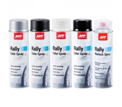 APP Краска аэрозольная Rally Color Spray, черный блеск 600ml (210113)