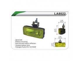Фара додаткова DLAA 8022-W/H3-12V-55W/126*53mm (LA 8022-W) / Оптика універсальна