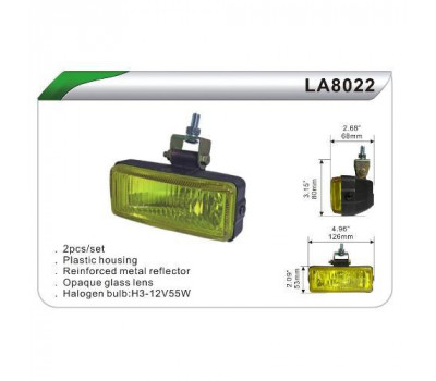 Фара додаткова DLAA 8022-W/H3-12V-55W/126*53mm (LA 8022-W)