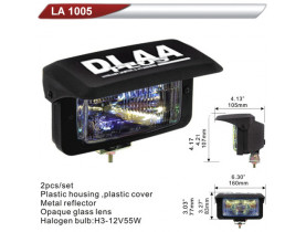 Фара дополнительная DLAA 1005-RY/H3-12V-55W/160*83mm/крышка (LA 1005-RY) - Оптика универсальная