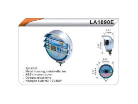 Фара додаткова DLAA 1090E-BL хром/H3-12V-55W/D=128mm (LA 1090E-BL) / Оптика DLAA