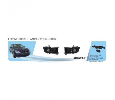 Фари дод.модель Mitsubishi Lancer 2005-07/MB-601N/H3-12V55W/ел.проводка (MB-601N)