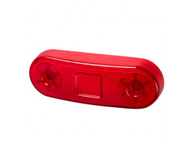 Повторитель габарита (овал) 21 LED NEON 12/24V красный (KOD 34-red) - Стопы дополнительные